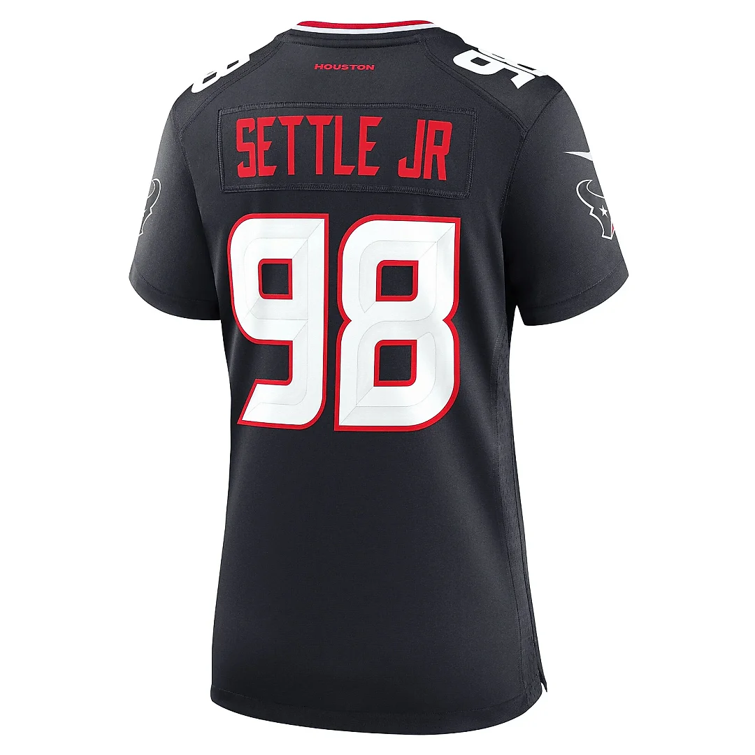 Zennovawear Women's Houston Texans Tim Settle Jr. Navy Team Game Jersey