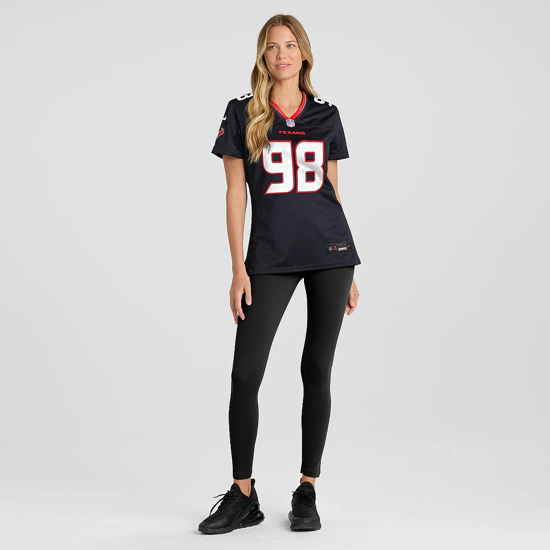 Zennovawear Women's Houston Texans Tim Settle Jr. Navy Team Game Jersey