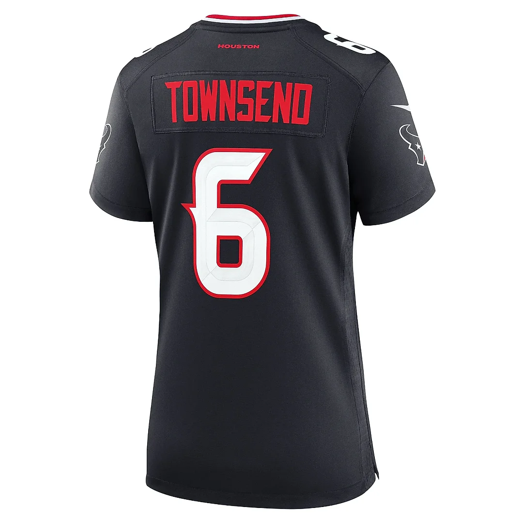 Zennovawear Women's Houston Texans Tommy Townsend Navy Team Game Jersey