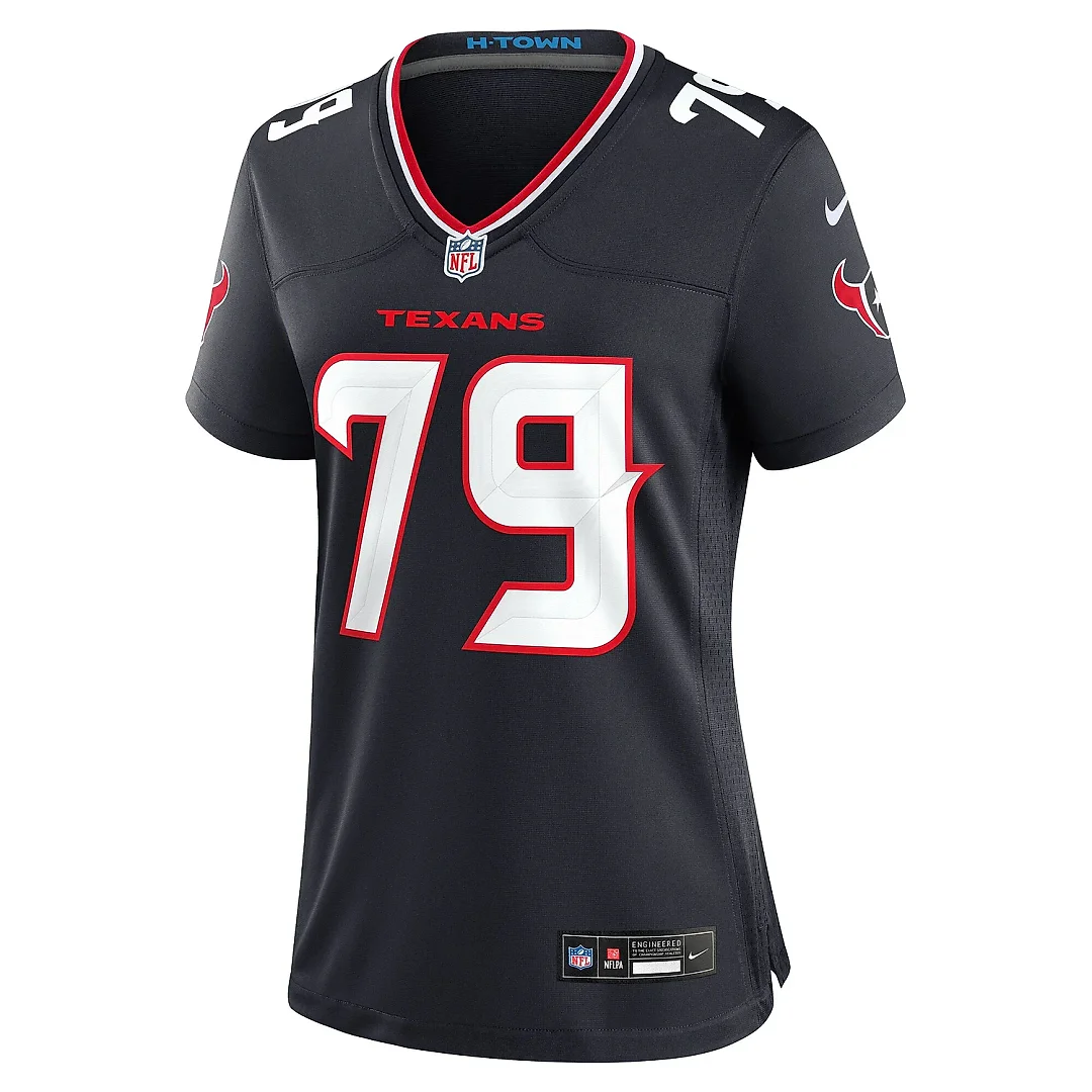 Zennovawear Women's Houston Texans Tremayne Anchrum Jr. Navy Team Game Jersey