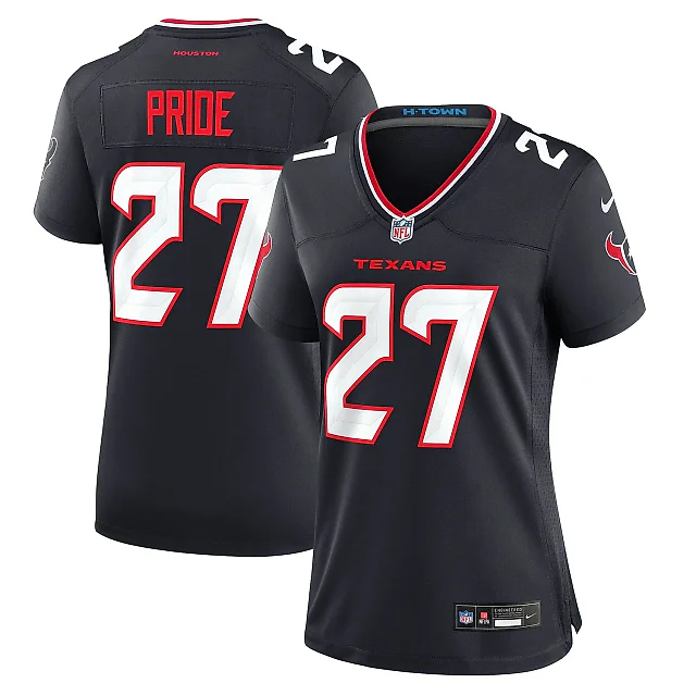 Zennovawear Women's Houston Texans Troy Pride Navy Team Game Jersey
