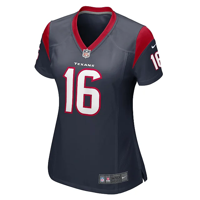 Zennovawear Women's Houston Texans Ty Zentner Navy Team Game Jersey