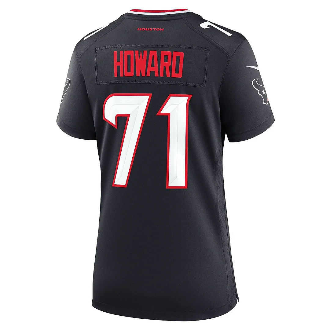 Zennovawear Women's Houston Texans Tytus Howard Navy Team Game Jersey