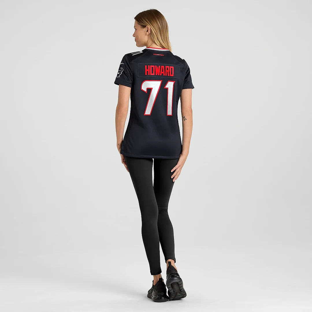 Zennovawear Women's Houston Texans Tytus Howard Navy Team Game Jersey