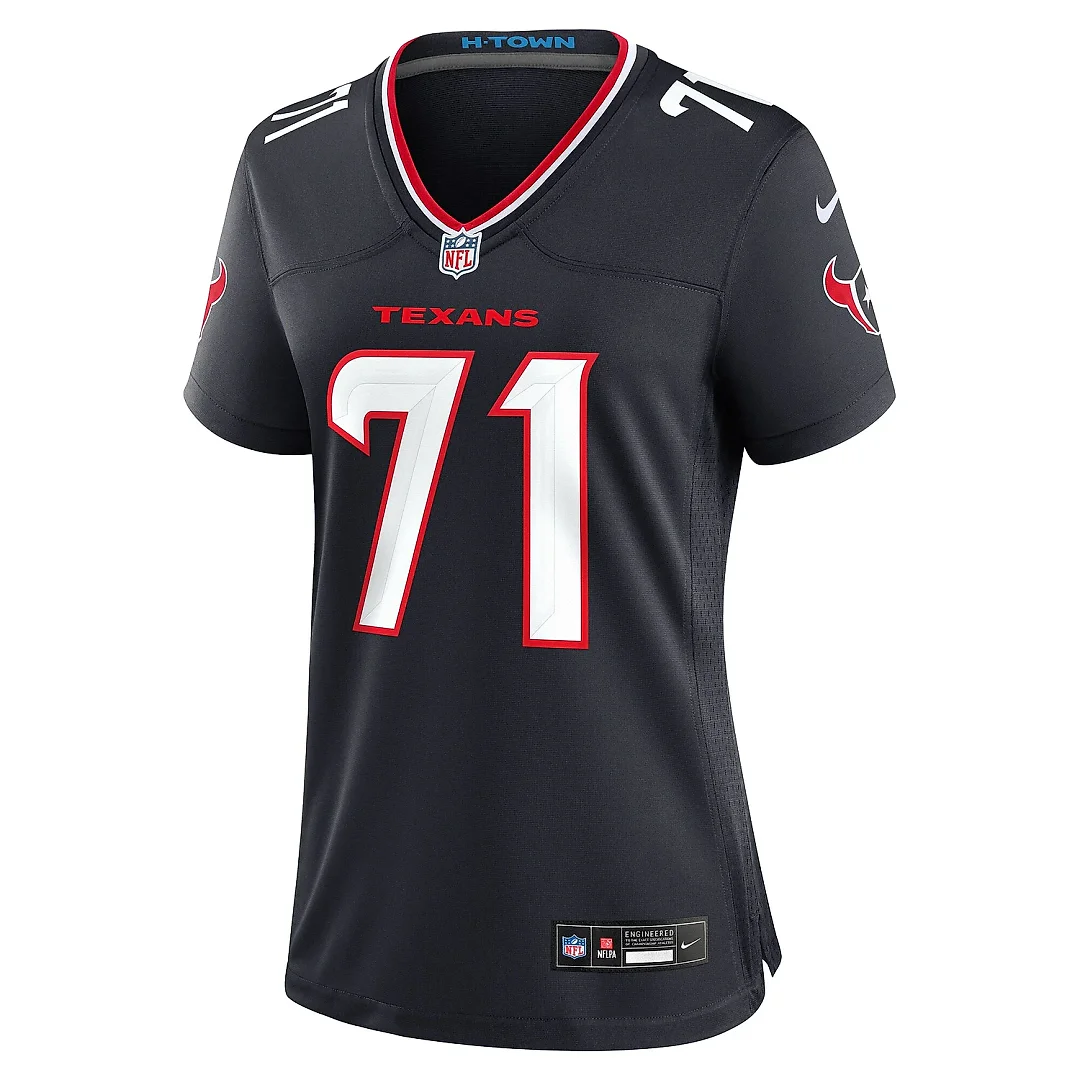Zennovawear Women's Houston Texans Tytus Howard Navy Team Game Jersey
