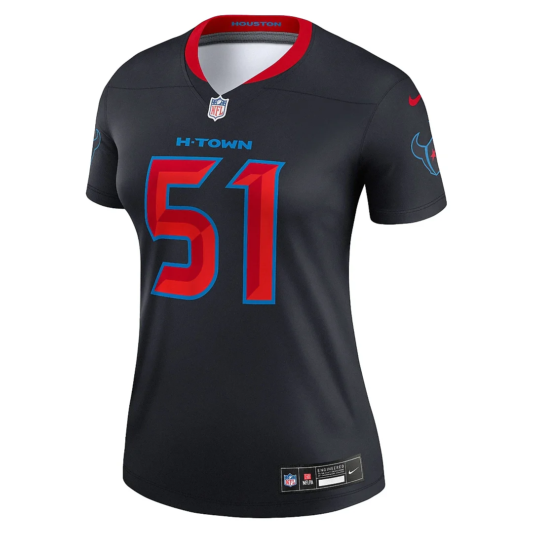 Zennovawear Women's Houston Texans Will Anderson Jr. Navy Alternate Legend Player Performance Top