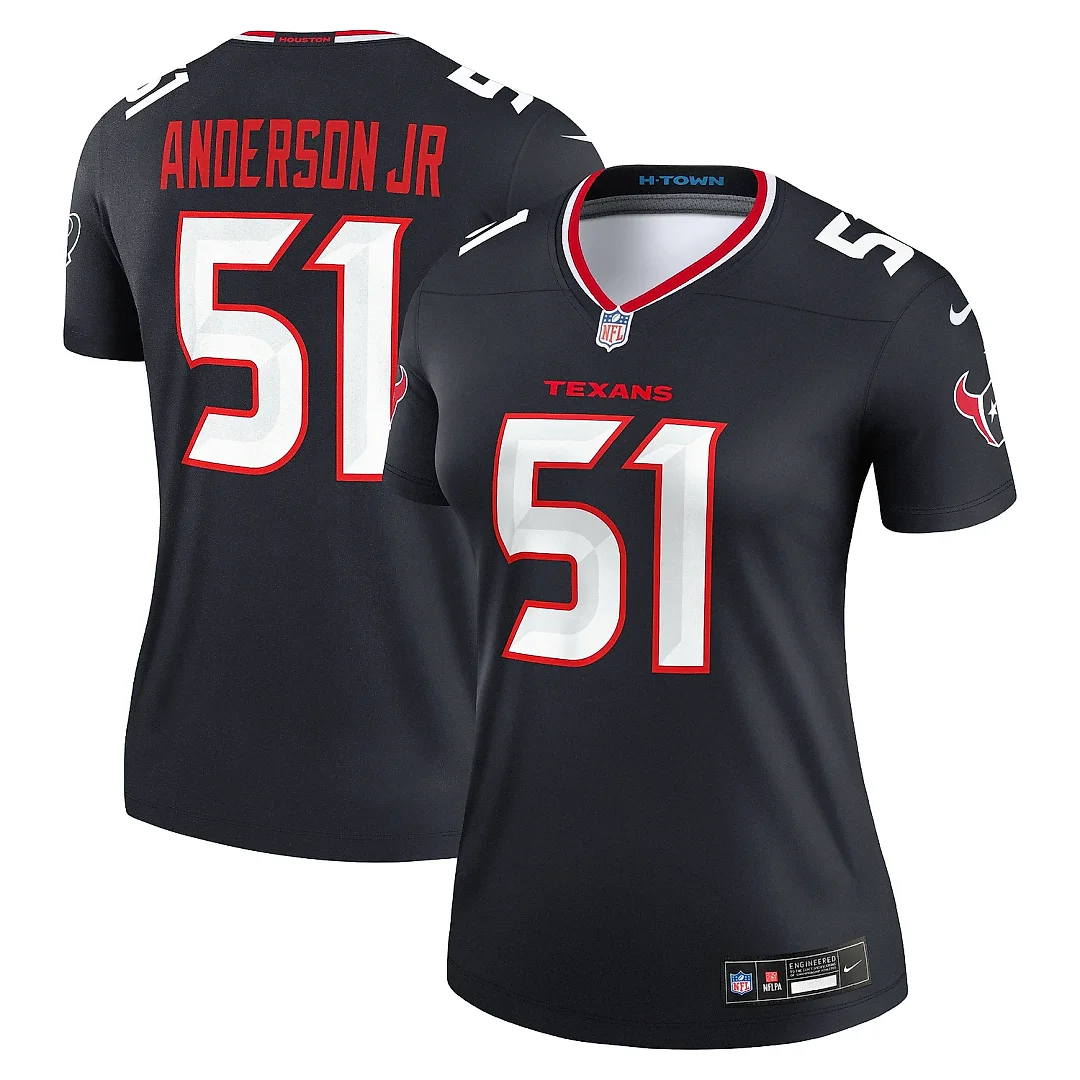 Zennovawear Women's Houston Texans Will Anderson Jr. Navy Legend Player Performance Top