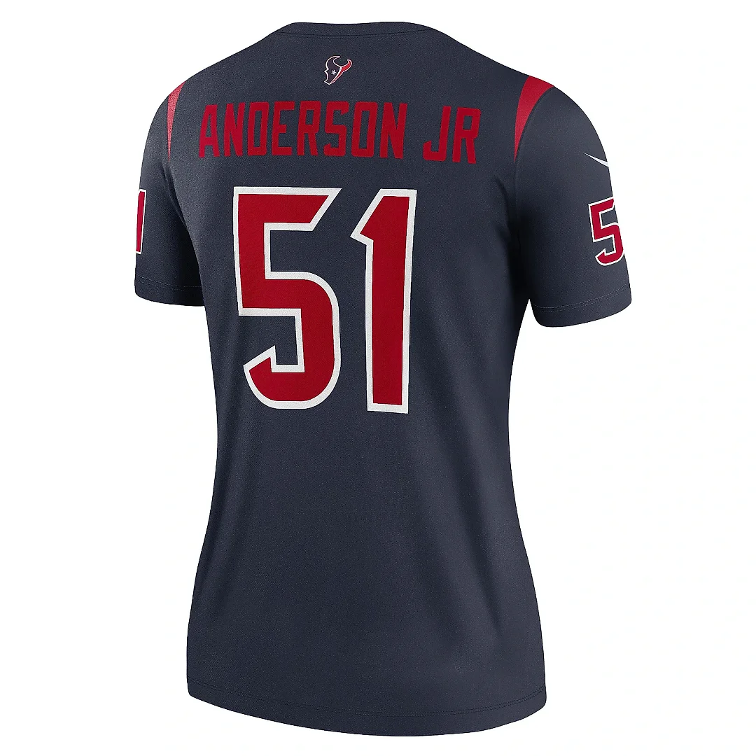 Zennovawear Women's Houston Texans Will Anderson Jr. Navy Team Legend Player Performance Top