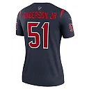 Zennovawear Women's Houston Texans Will Anderson Jr. Navy Team Legend Player Performance Top