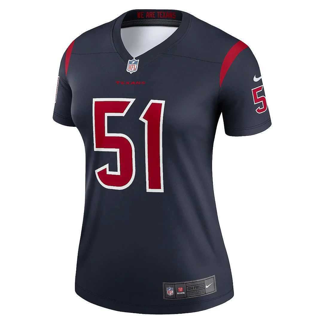 Zennovawear Women's Houston Texans Will Anderson Jr. Navy Team Legend Player Performance Top