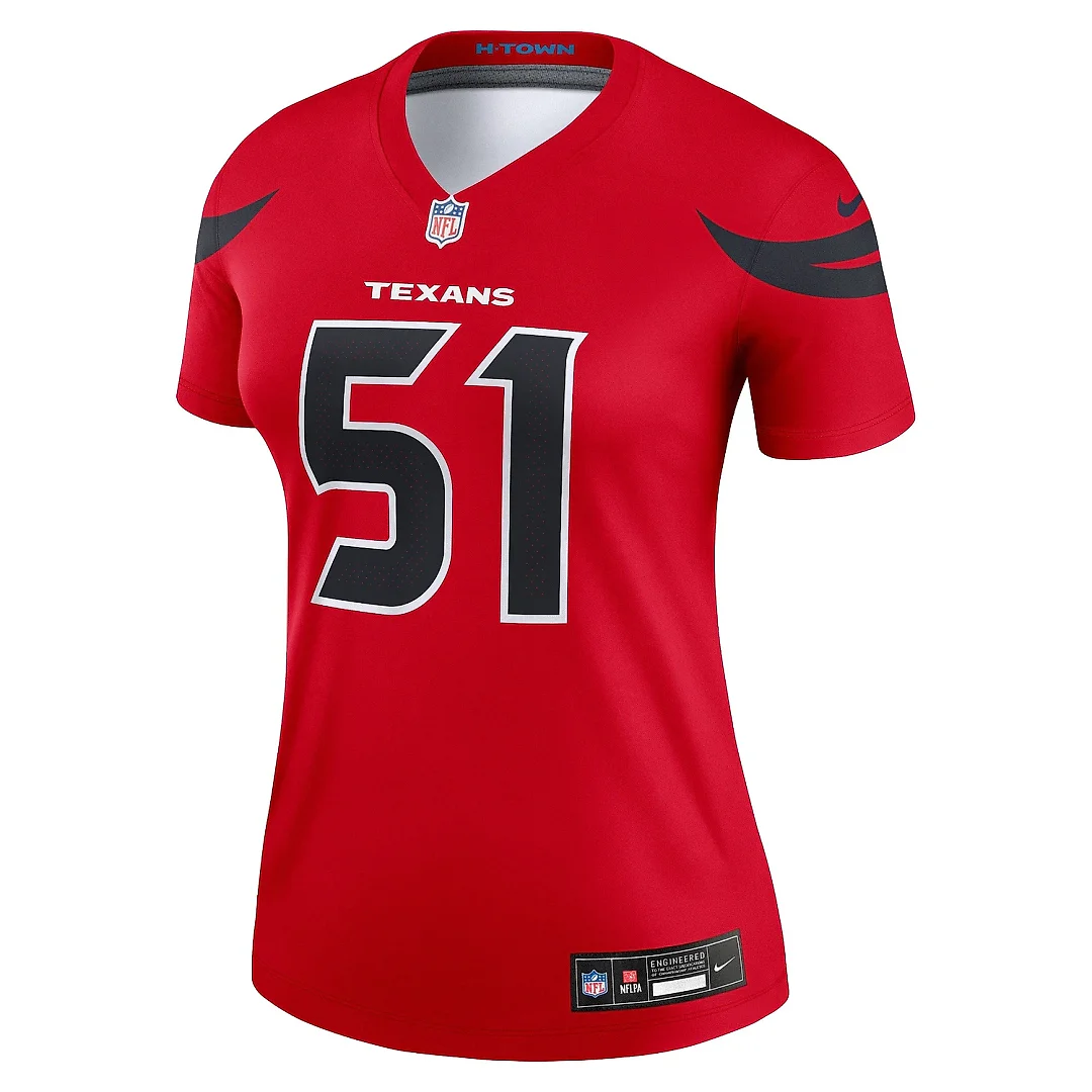Zennovawear Women's Houston Texans Will Anderson Jr. Red Alternate Legend Player Performance Top