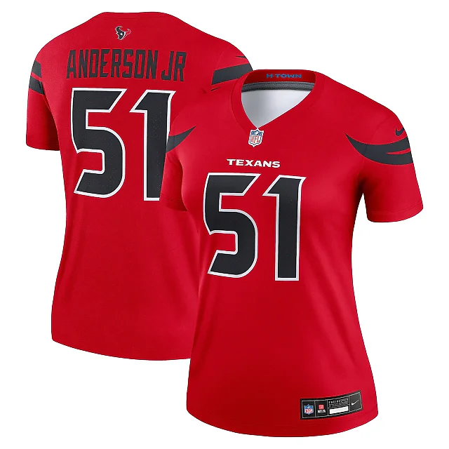 Zennovawear Women's Houston Texans Will Anderson Jr. Red Alternate Legend Player Performance Top
