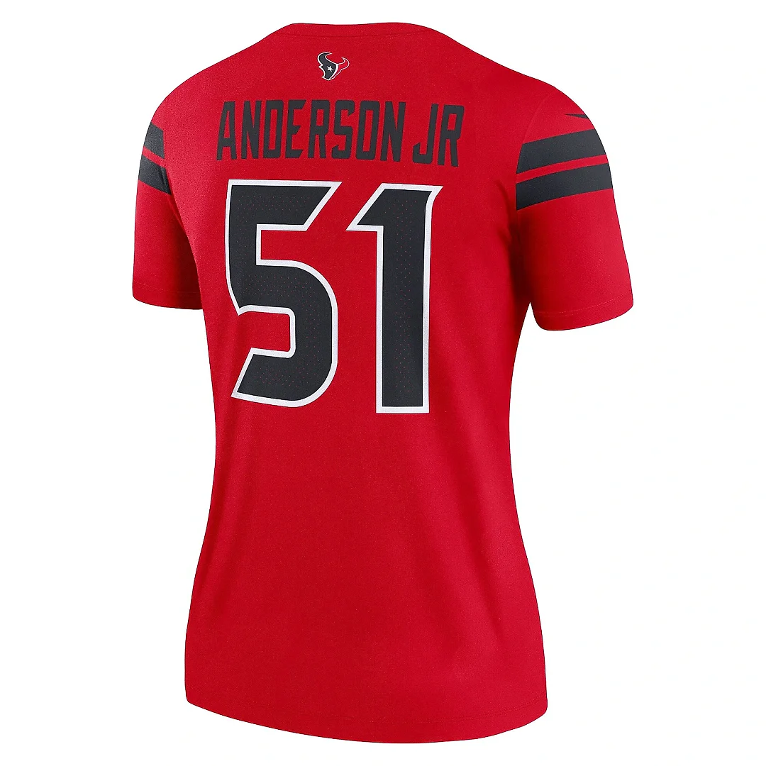 Zennovawear Women's Houston Texans Will Anderson Jr. Red Alternate Legend Player Performance Top