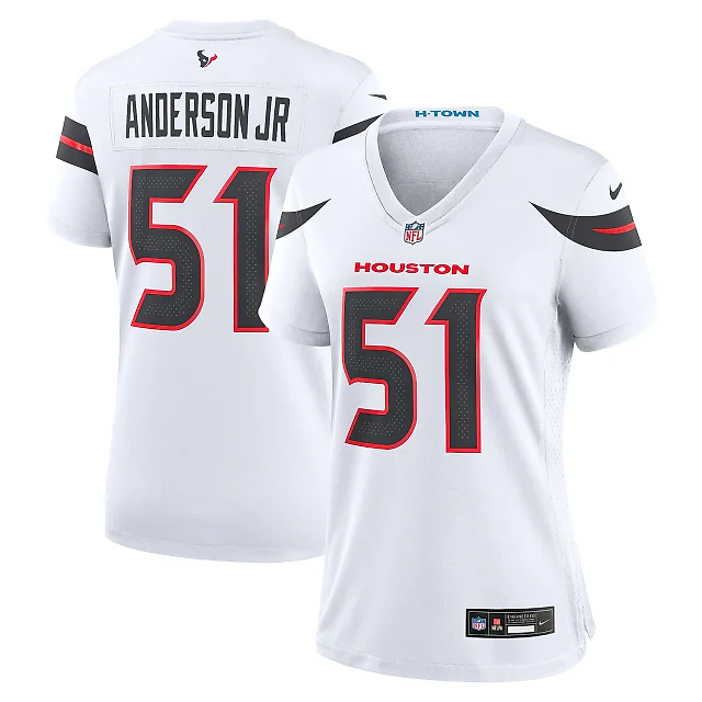 Zennovawear Women's Houston Texans Will Anderson Jr. White Game Jersey