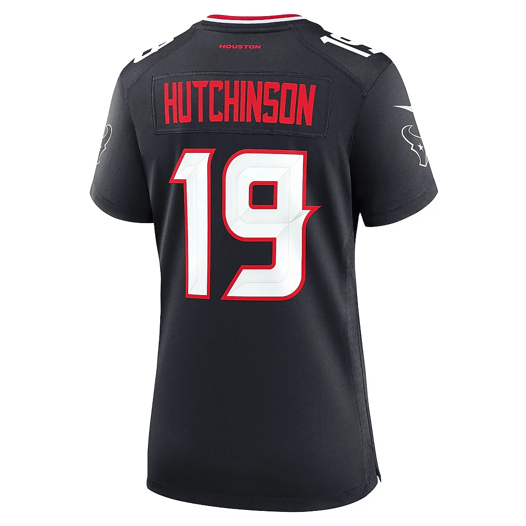 Zennovawear Women's Houston Texans Xavier Hutchinson Navy Team Game Jersey
