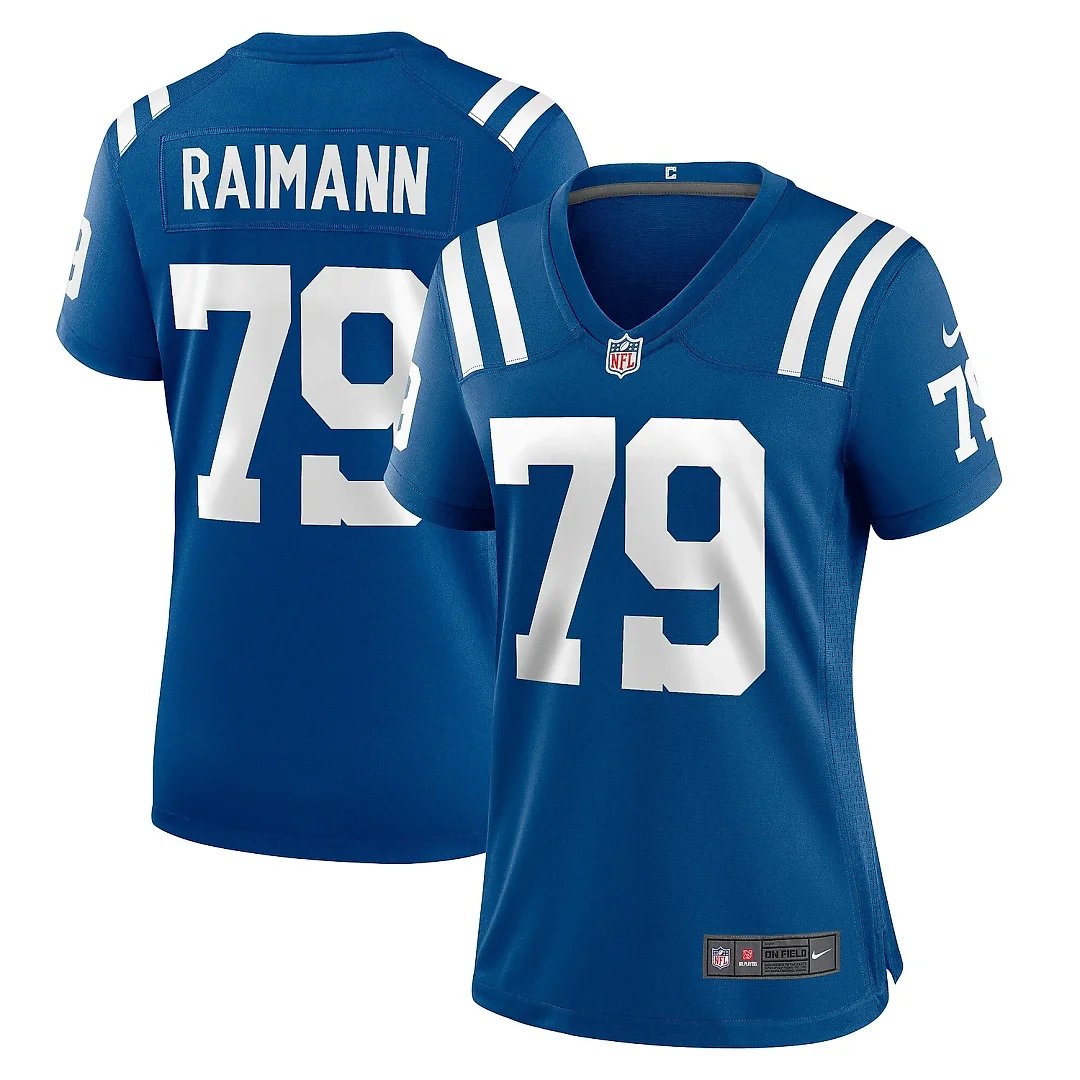 Zennovawear Women's Indianapolis Colts Bernhard Raimann Royal Player Game Jersey