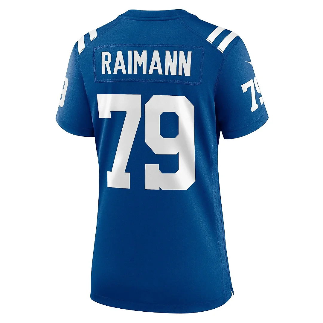Zennovawear Women's Indianapolis Colts Bernhard Raimann Royal Player Game Jersey