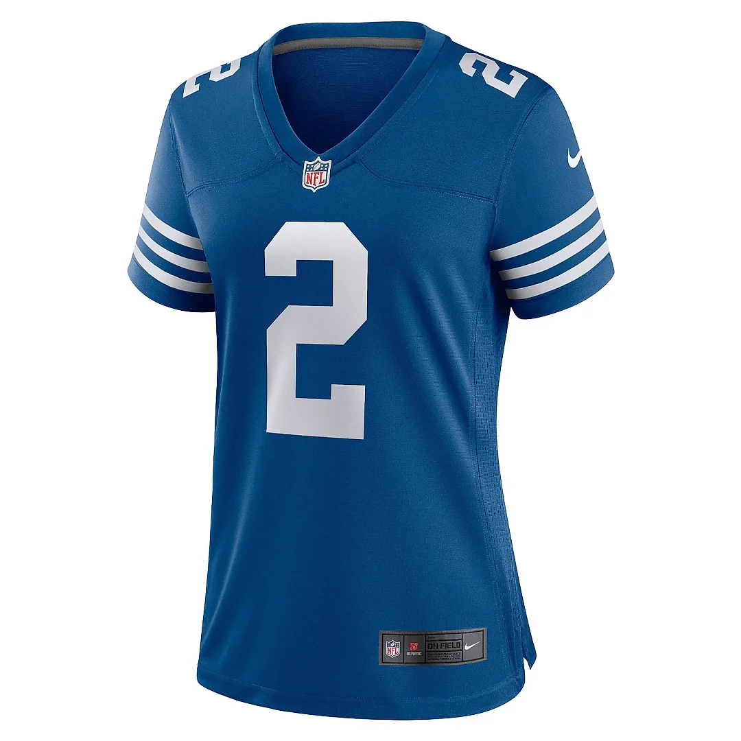 Zennovawear Women's Indianapolis Colts Carson Wentz Royal Alternate Game Jersey