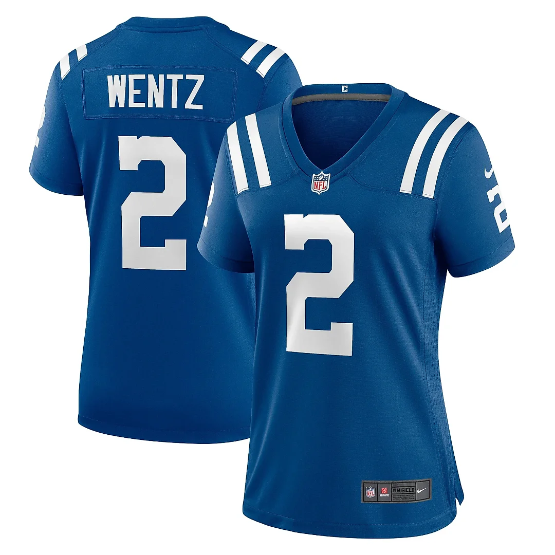 Zennovawear Women's Indianapolis Colts Carson Wentz Royal Game Jersey