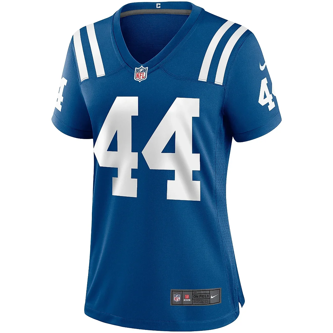 Zennovawear Women's Indianapolis Colts Dallas Clark Royal Game Retired Player Jersey