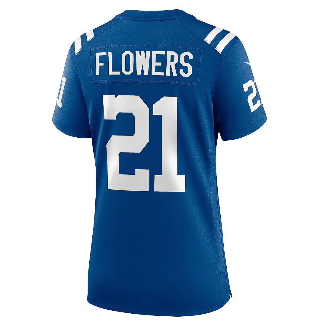 Zennovawear Women's Indianapolis Colts Dallis Flowers Royal Game Jersey