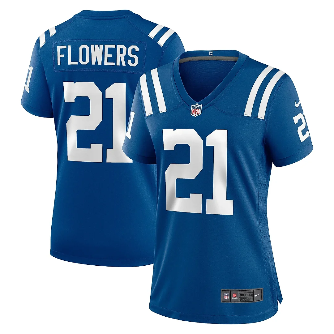Zennovawear Women's Indianapolis Colts Dallis Flowers Royal Game Jersey