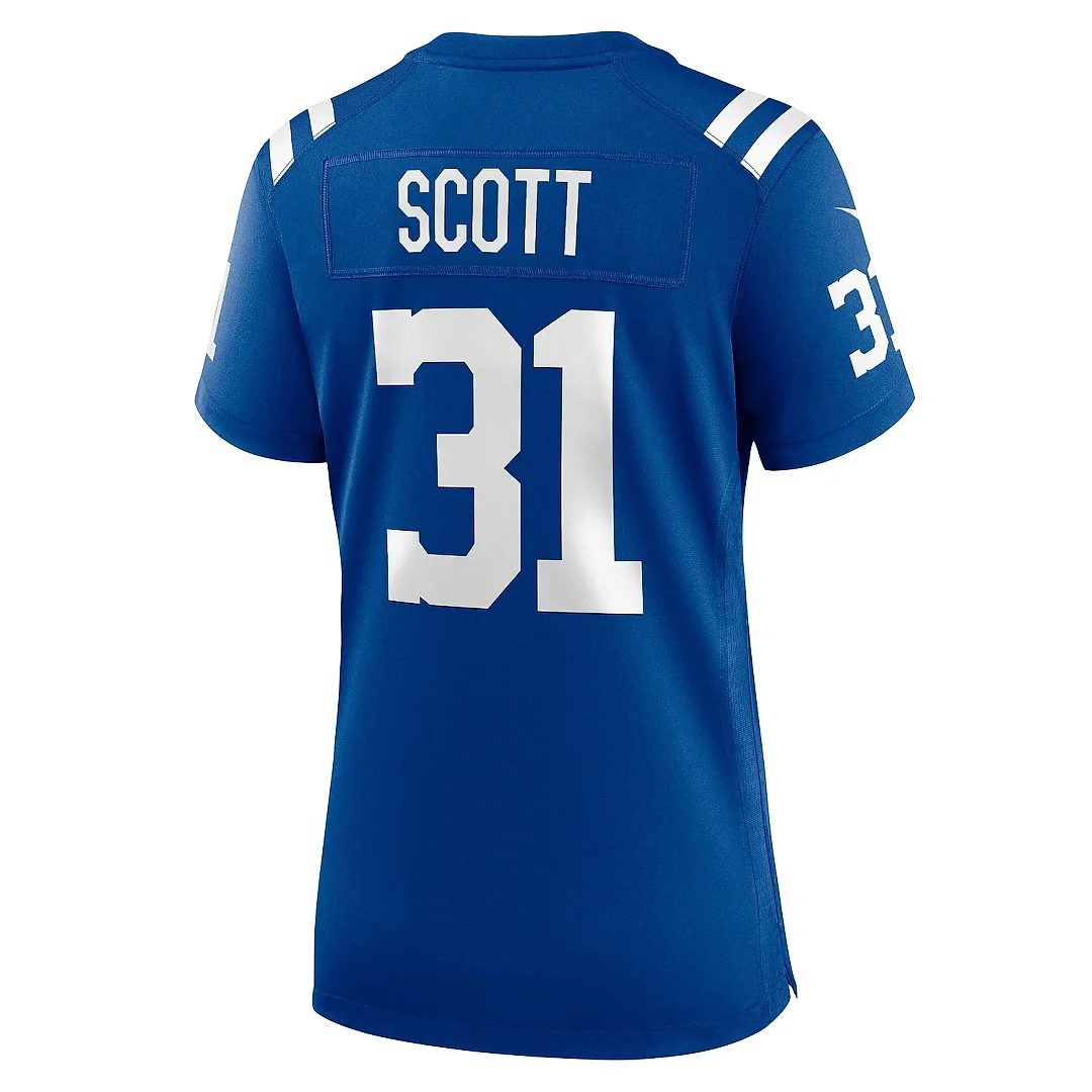 Zennovawear Women's Indianapolis Colts Daniel Scott Royal Game Jersey