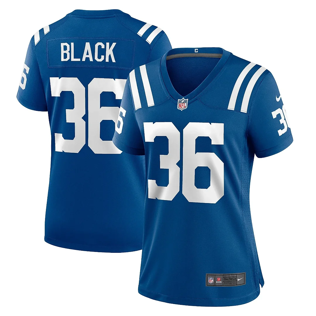 Zennovawear Women's Indianapolis Colts Henry Black Royal Team Game Jersey