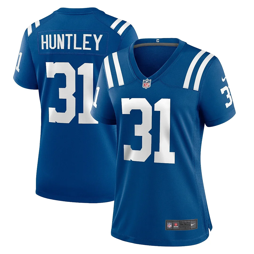 Zennovawear Women's Indianapolis Colts Jason Huntley Royal Team Game Jersey