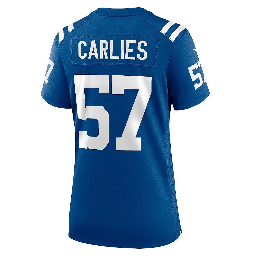 Zennovawear Women's Indianapolis Colts Jaylon Carlies Royal Game Jersey