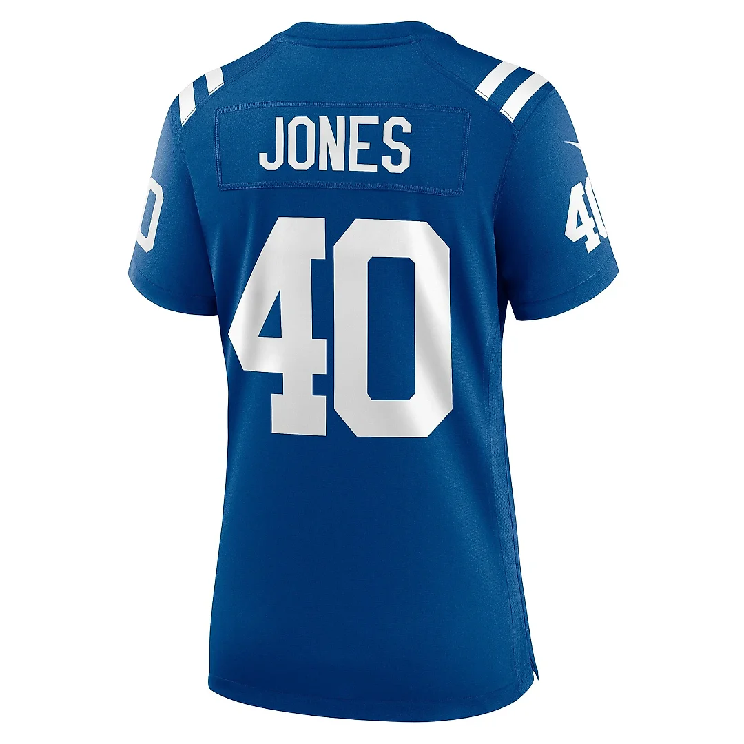 Zennovawear Women's Indianapolis Colts Jaylon Jones Royal Team Game Jersey