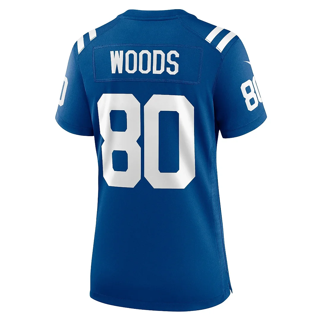 Zennovawear Women's Indianapolis Colts Jelani Woods Royal Player Game Jersey