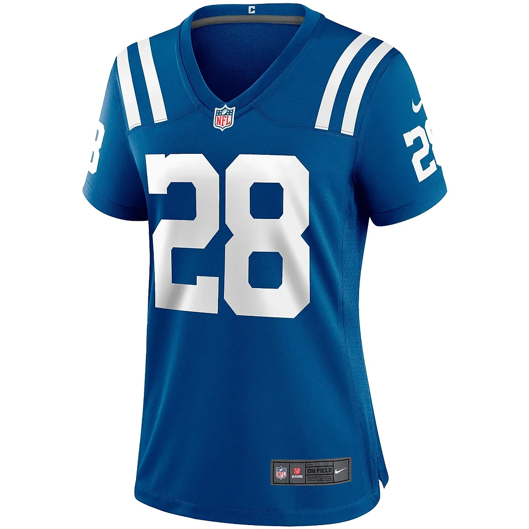 Zennovawear Women's Indianapolis Colts Jonathan Taylor Royal Player Game Jersey