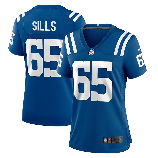 Zennovawear Women's Indianapolis Colts Josh Sills Royal Team Game Jersey