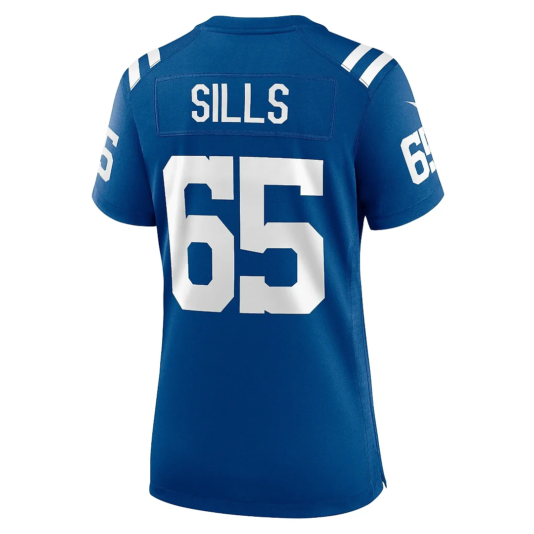 Zennovawear Women's Indianapolis Colts Josh Sills Royal Team Game Jersey
