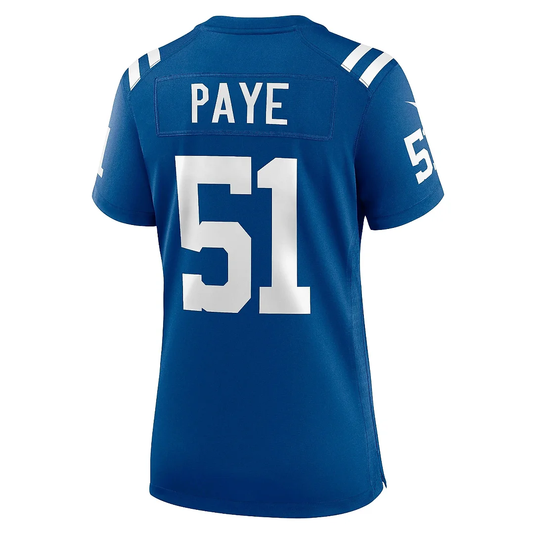 Zennovawear Women's Indianapolis Colts Kwity Paye Royal Game Jersey
