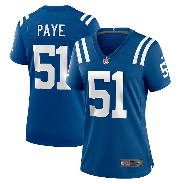 Zennovawear Women's Indianapolis Colts Kwity Paye Royal Game Jersey