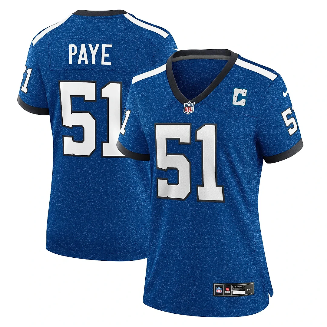 Zennovawear Women's Indianapolis Colts Kwity Paye Royal Indiana Nights Alternate Game Jersey