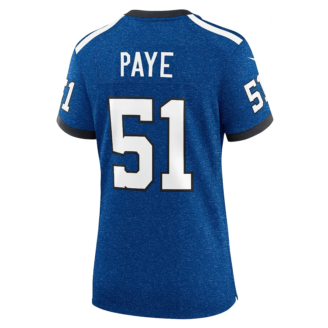 Zennovawear Women's Indianapolis Colts Kwity Paye Royal Indiana Nights Alternate Game Jersey