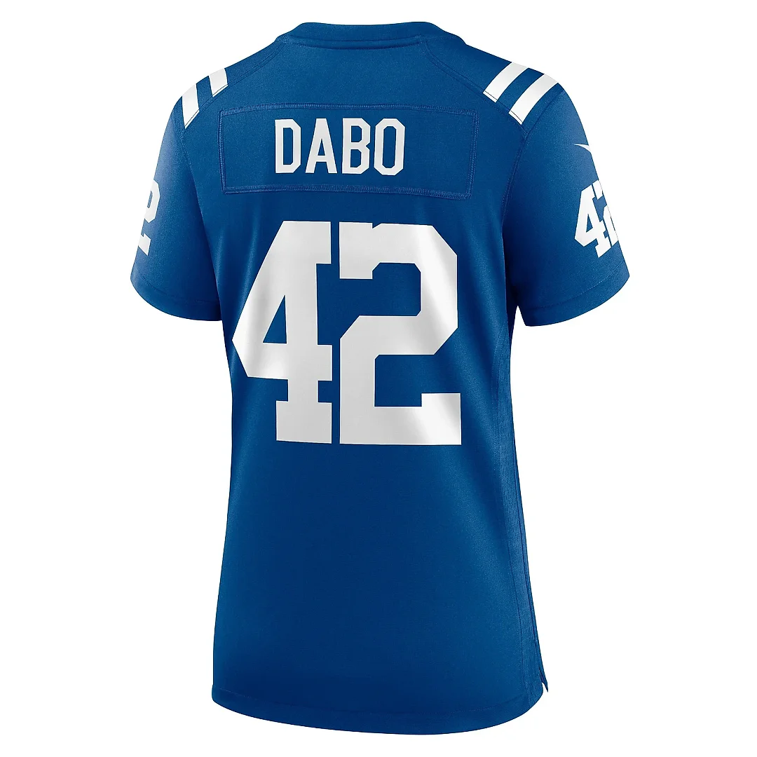 Zennovawear Women's Indianapolis Colts Marcel Dabo Royal Game Player Jersey