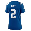 Zennovawear Women's Indianapolis Colts Matt Gay Royal Game Player Jersey