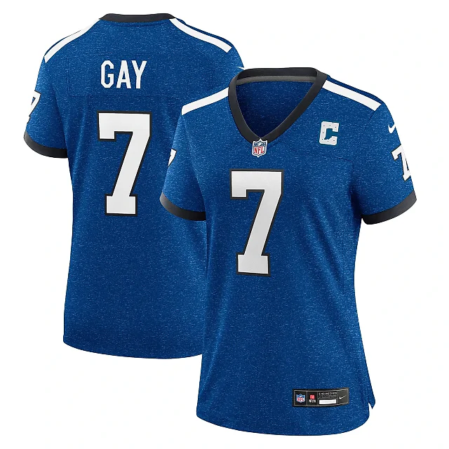 Zennovawear Women's Indianapolis Colts Matt Gay Royal Indiana Nights Alternate Game Jersey
