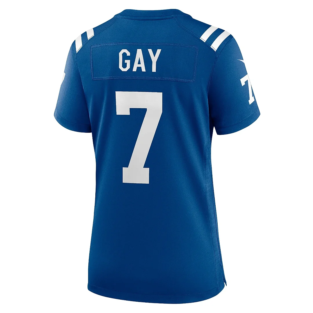 Zennovawear Women's Indianapolis Colts Matt Gay Royal Team Game Jersey
