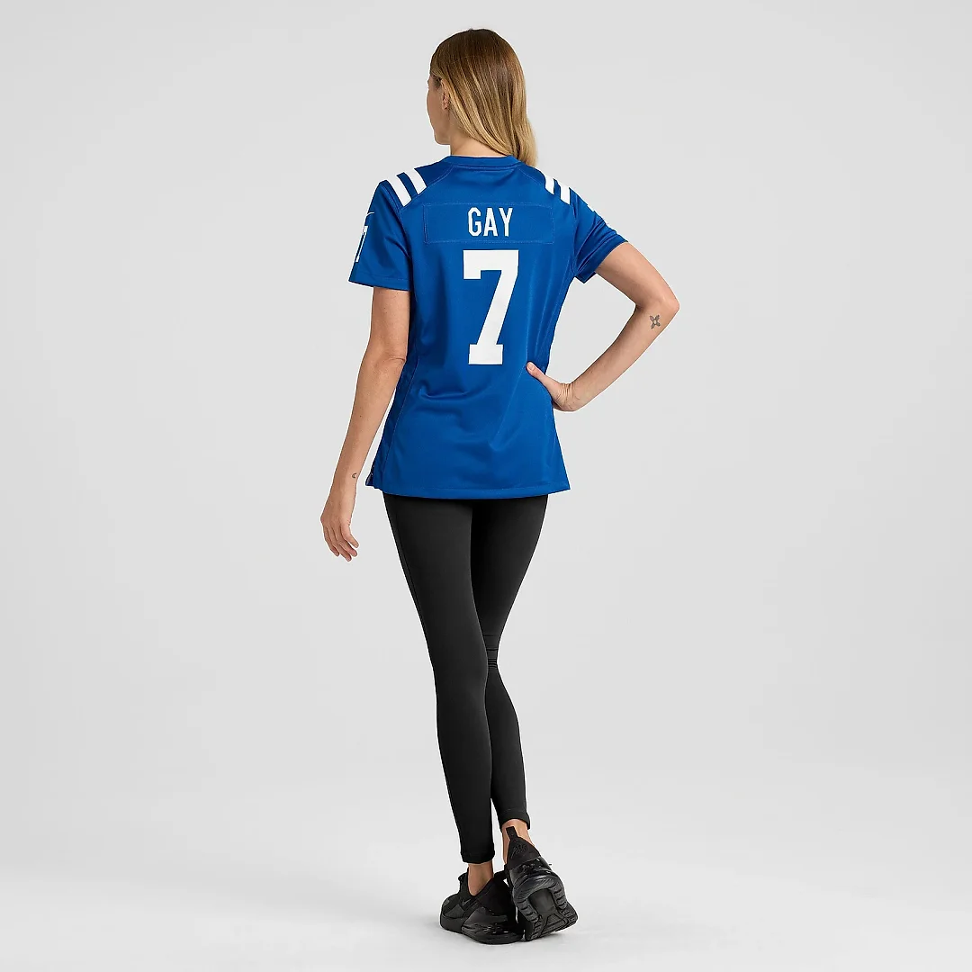 Zennovawear Women's Indianapolis Colts Matt Gay Royal Team Game Jersey