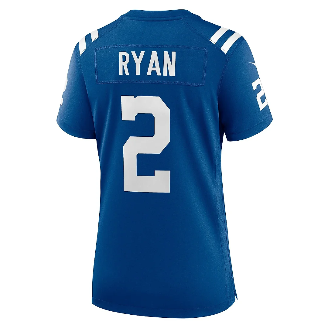 Zennovawear Women's Indianapolis Colts Matt Ryan Royal Player Jersey