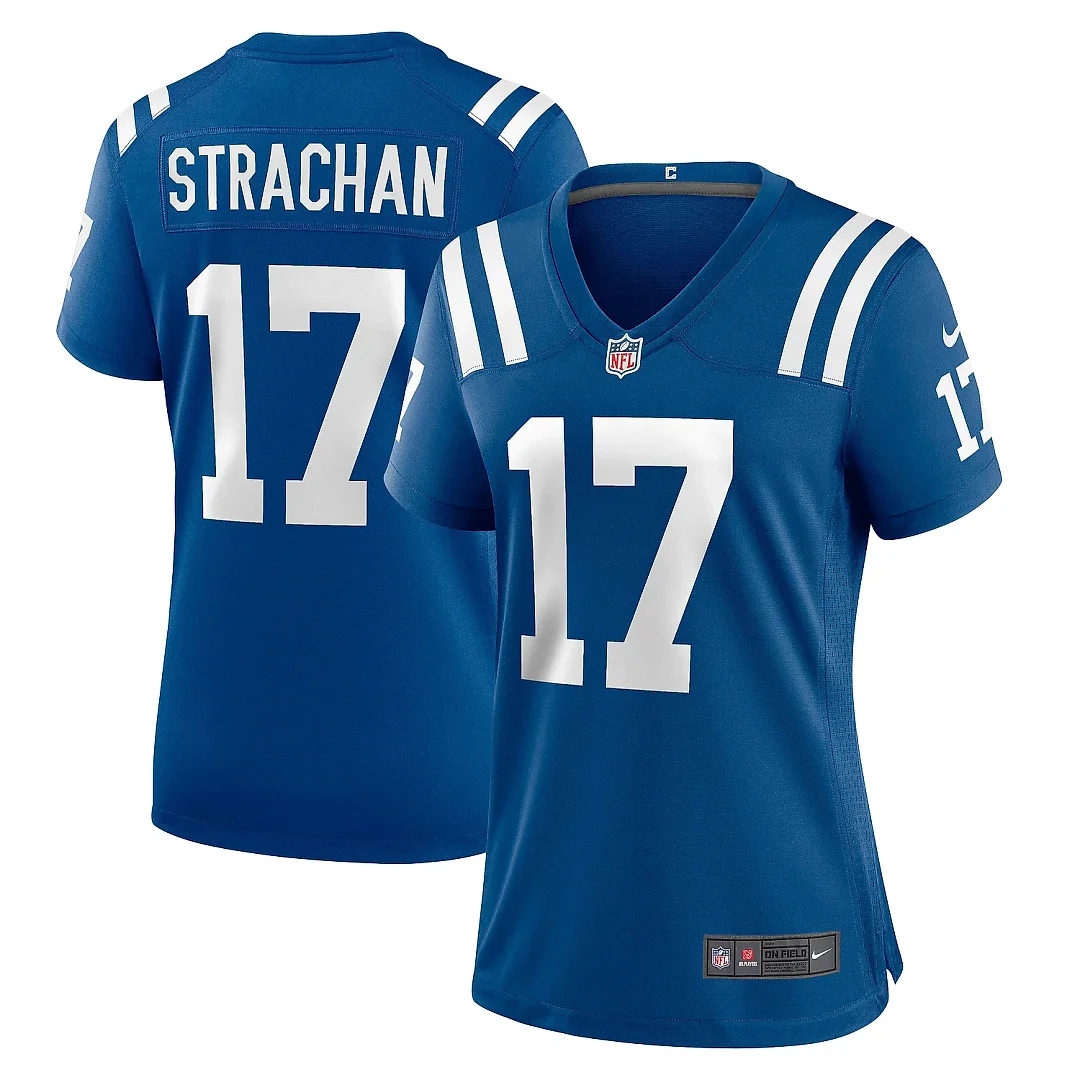 Zennovawear Women's Indianapolis Colts Mike Strachan Royal Game Jersey