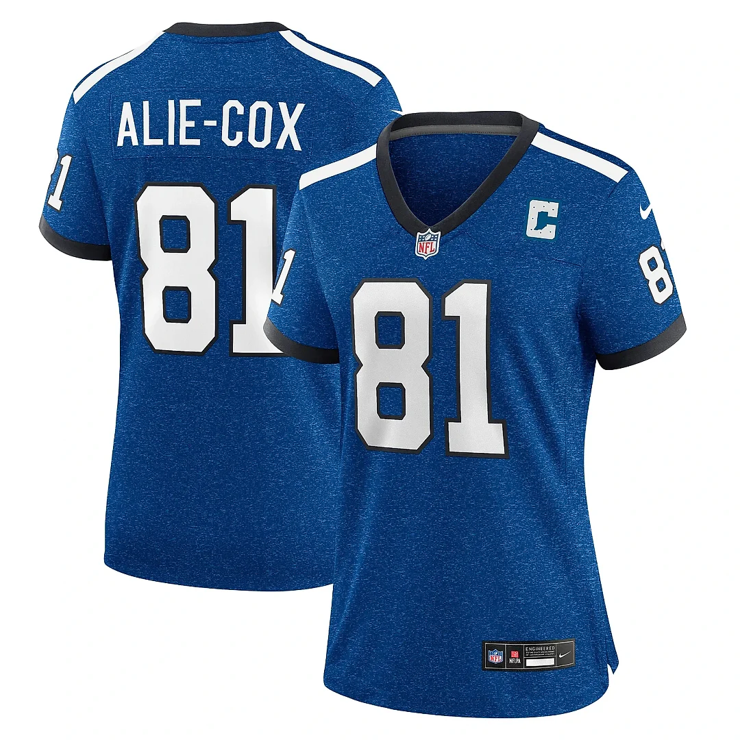 Zennovawear Women's Indianapolis Colts Mo Alie Cox Royal Indiana Nights Alternate Game Jersey