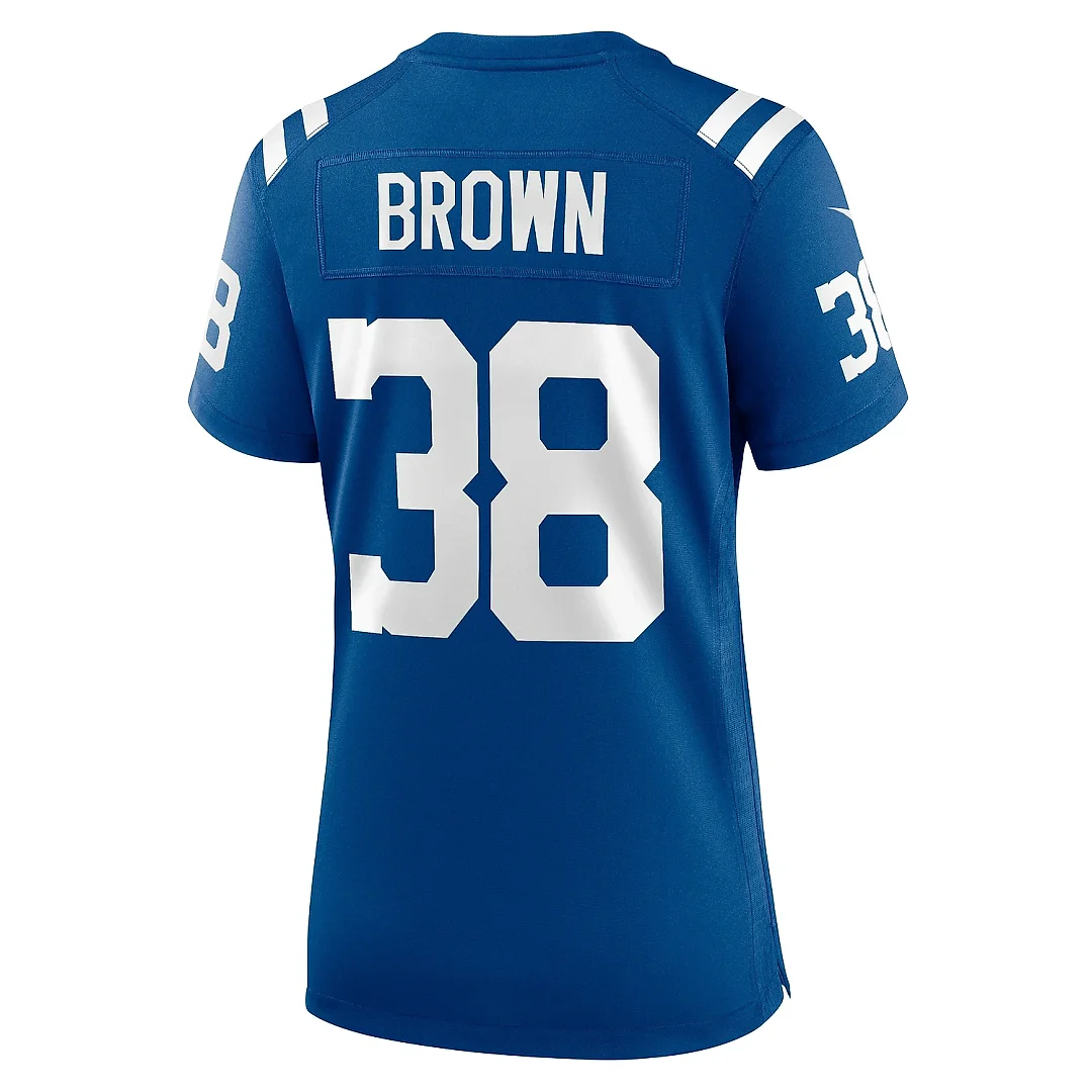 Zennovawear Women's Indianapolis Colts Pharaoh Brown Royal Game Player Jersey