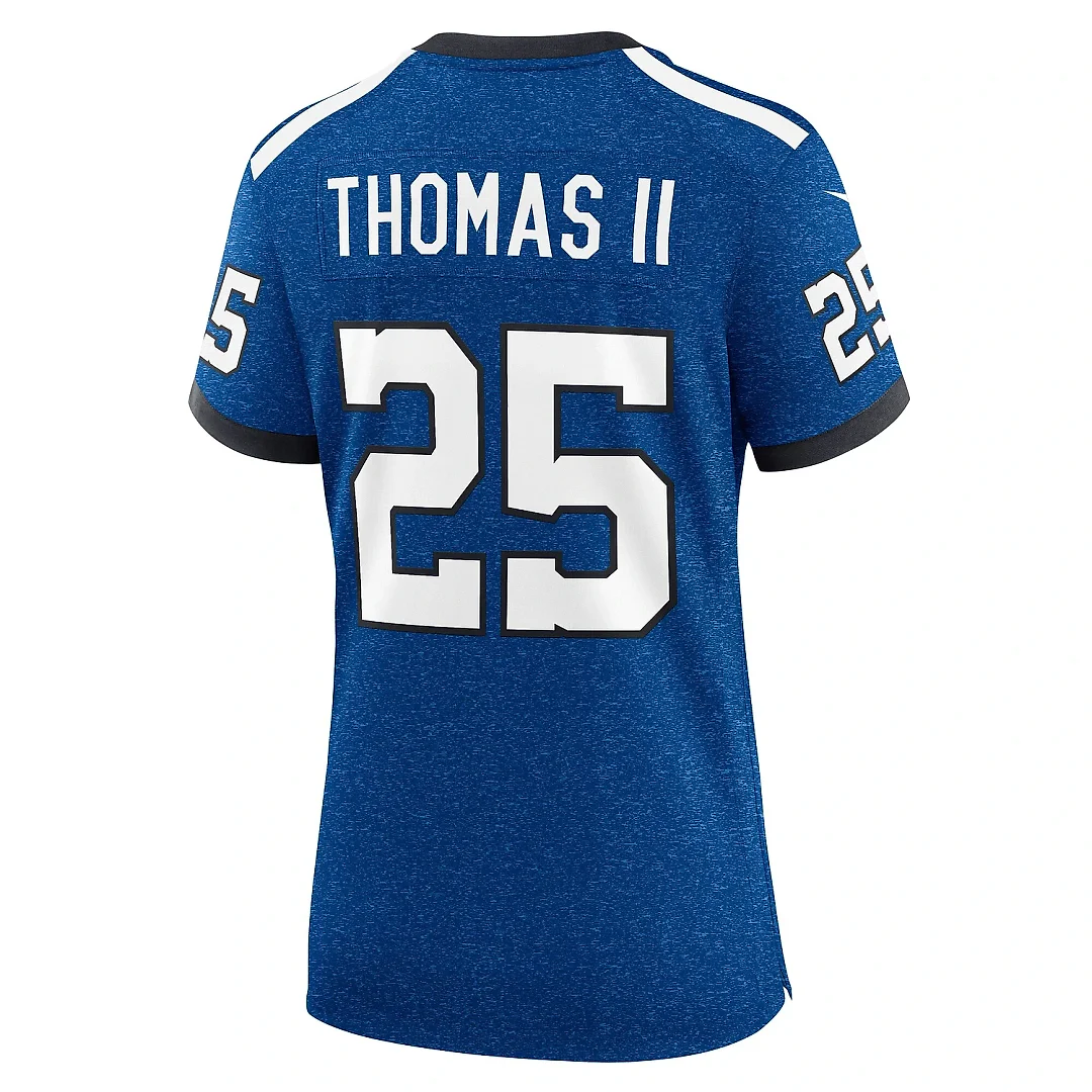 Zennovawear Women's Indianapolis Colts Rodney Thomas II Royal Indiana Nights Alternate Game Jersey