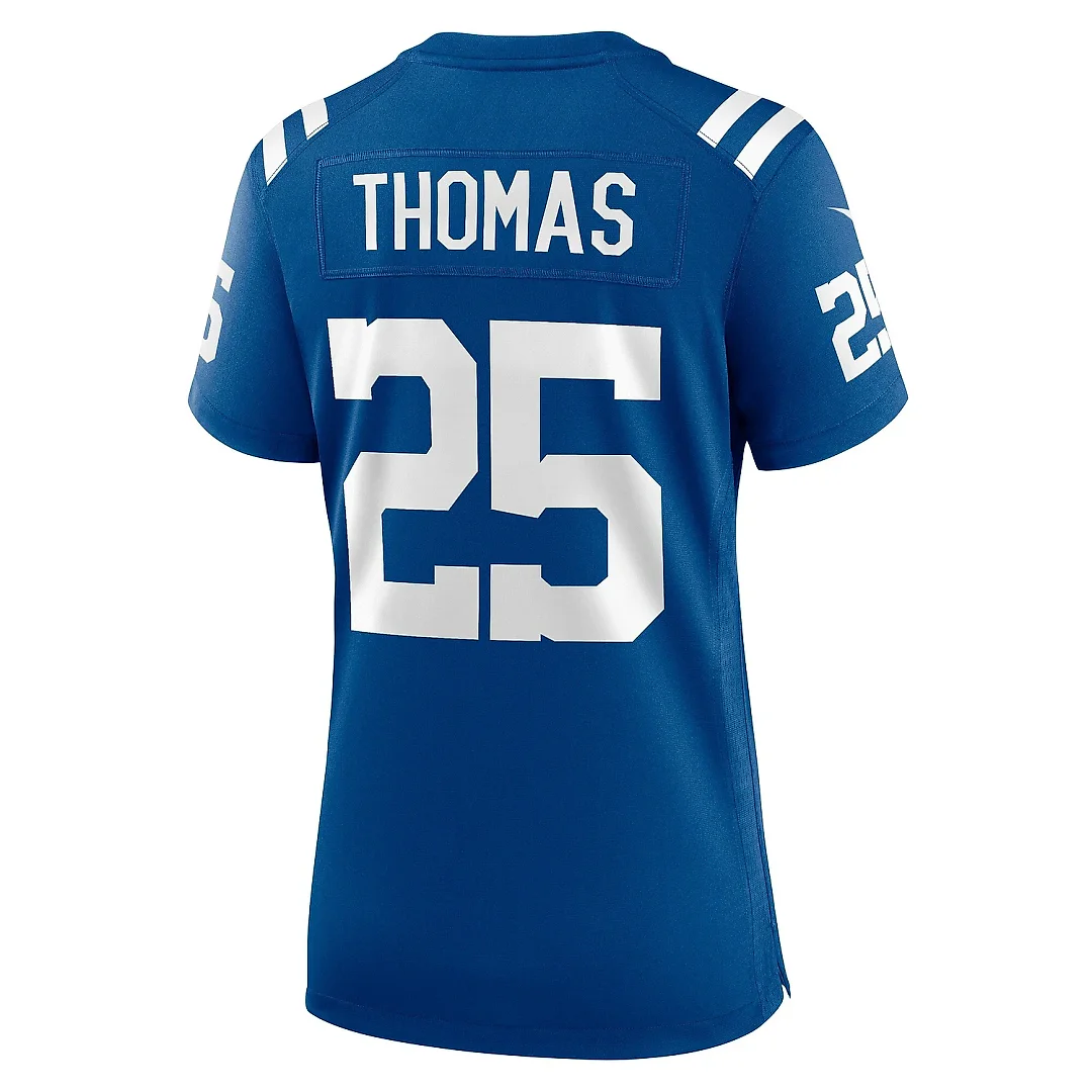 Zennovawear Women's Indianapolis Colts Rodney Thomas Royal Player Game Jersey